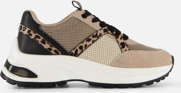 Cellini Leopard Sneakers beige Textiel - Foto 2
