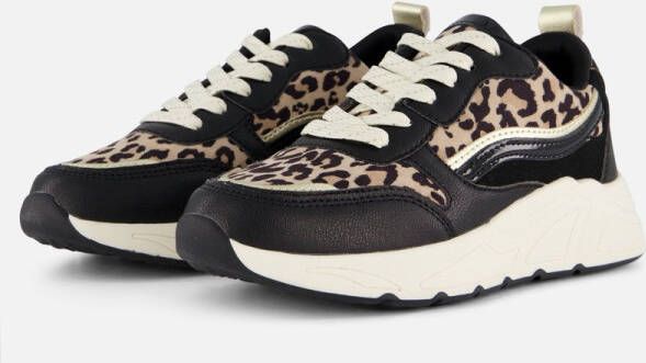 Cellini Leopard Sneakers zwart Textiel