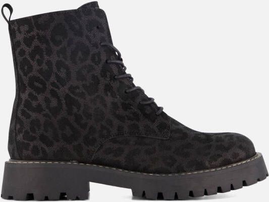 Cellini Leopard Veterboots zwart Suede - Foto 1