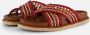 Cellini Raffia Slippers rood Textiel - Thumbnail 1