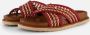 Cellini Raffia Slippers rood Textiel - Thumbnail 1