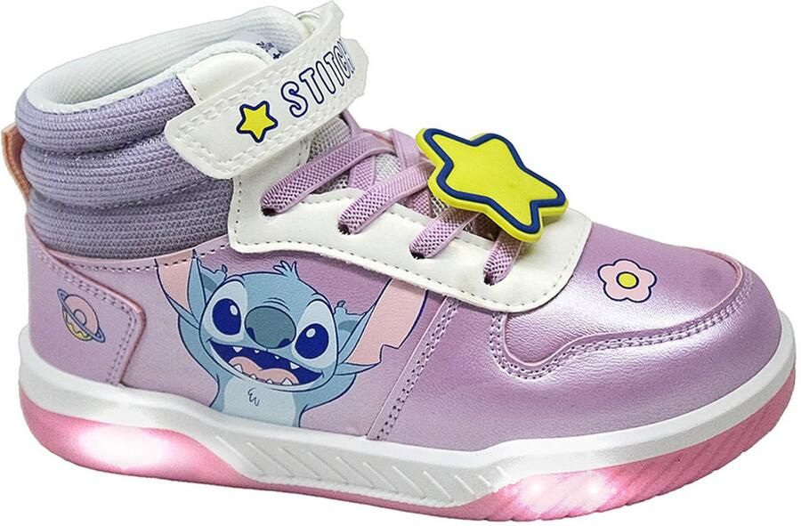 Cerda Group Stitch Pv sneakers Met Lichtjes Paars Meisjes