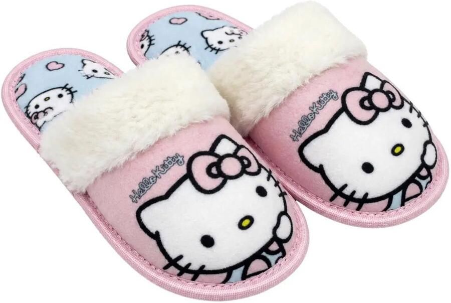 CERDÁ LIFE'S LITTLE MOMENTS Hello Kitty Sloffen Meisjes Pantoffels Kindersloffen Instappers Roze met Zachte Pluche Rand