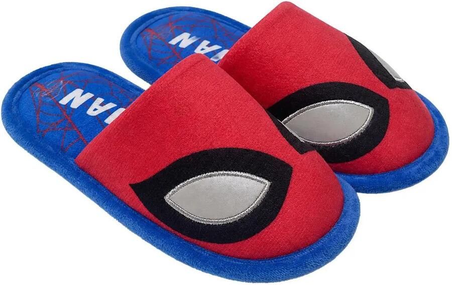 CERDÁ LIFE'S LITTLE MOMENTS Marvel Spiderman Sloffen Jongens Pantoffels Kindersloffen Instappers Rood en Blauw met Maskerdesign