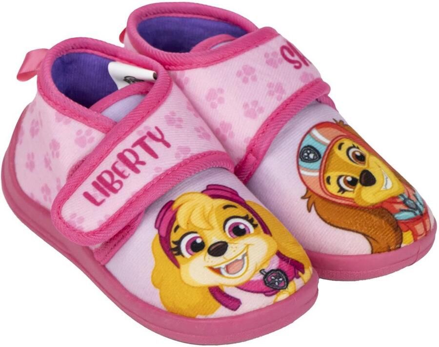 CERDÁ LIFE'S LITTLE MOMENTS Paw Patrol Skye en Liberty Sloffen Meisjes Hoge Pantoffels met Klittenband Kindersloffen Roze