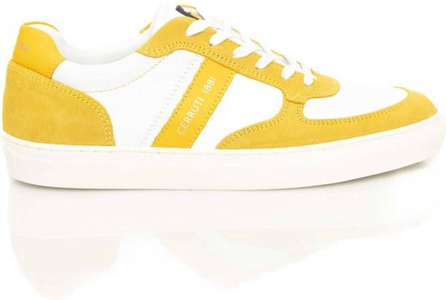 Cerruti 1881 Leren Sneakers Met Rubberen Zool En Logo Aan De Zijkant