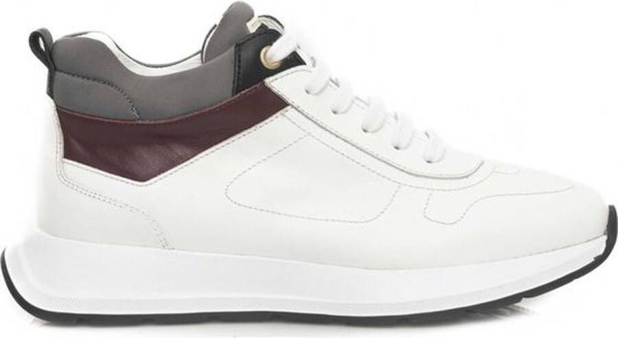 Cerruti 1881 Witte Leren Platform Sneakers Logo Detail White Dames