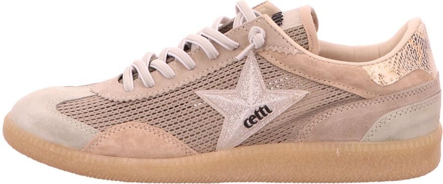 Cetti Sneakers laag 'Sneaker Damen C1385 SRA wasabi Rauleder in grün' beige
