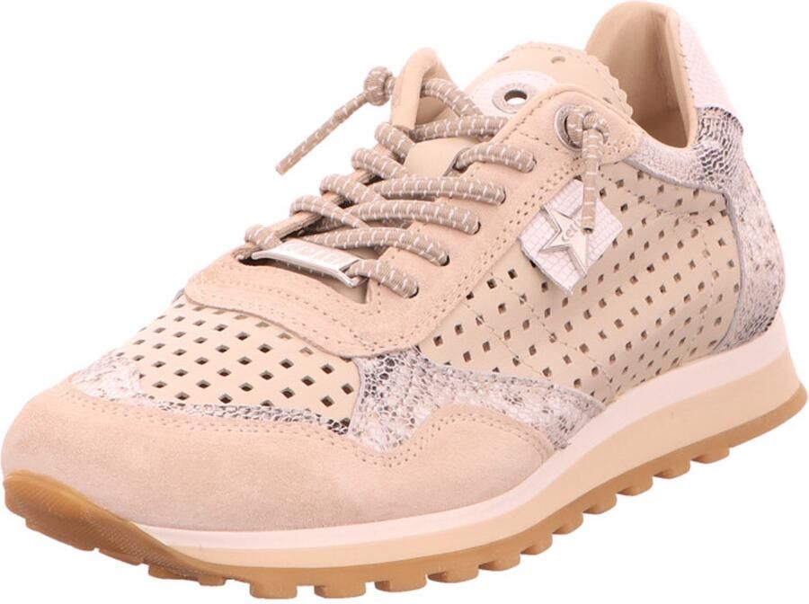 Cetti dames veterschoenen beige