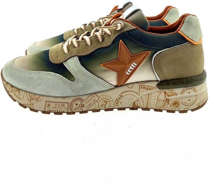 Cetti sneaker groen combi