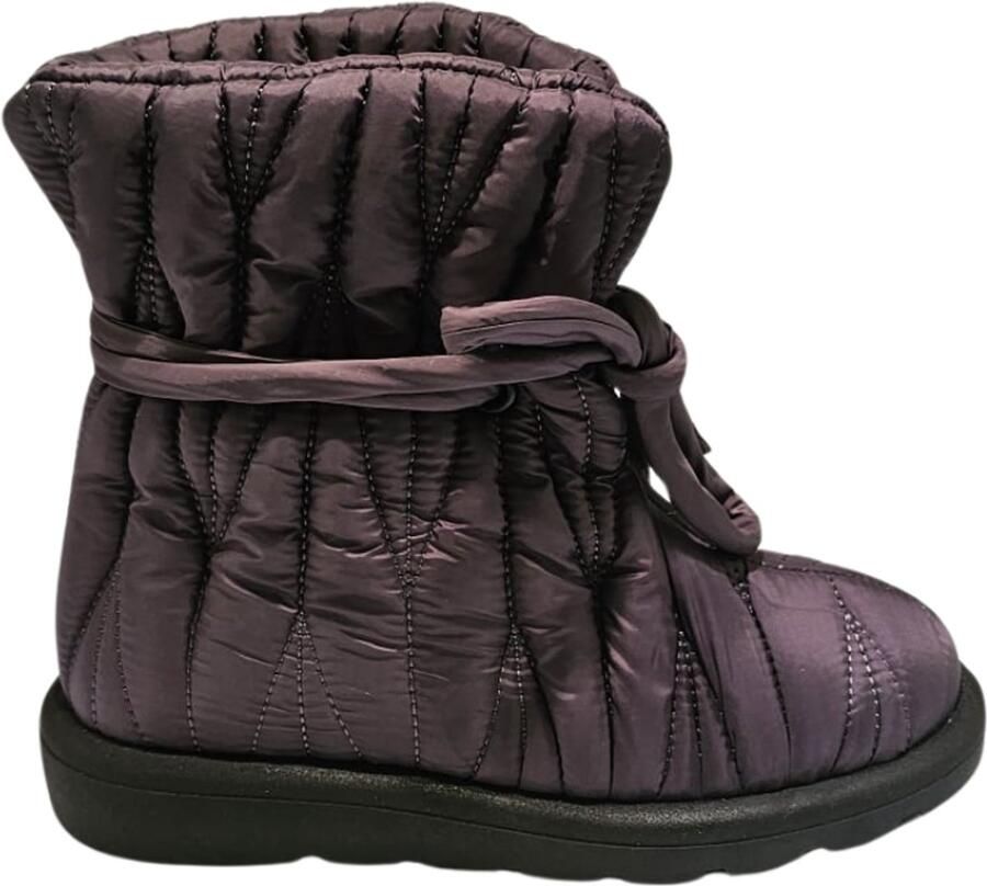 Charmia Berussa-Dames-Laarzen-Warme Dames Boots Anorak Materiaal met Suède Binnenkant Ultra Lichte Thermo-zool Zwart Beige Grijs36