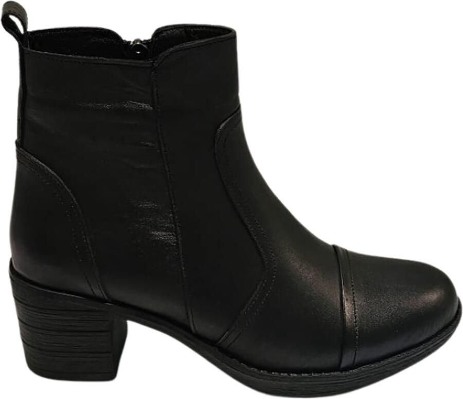 Charmia Berussa Damesmode Luxe Lederen Enkellaarsjes Suede Voering Comfortabele Thermische Zool Laarzen