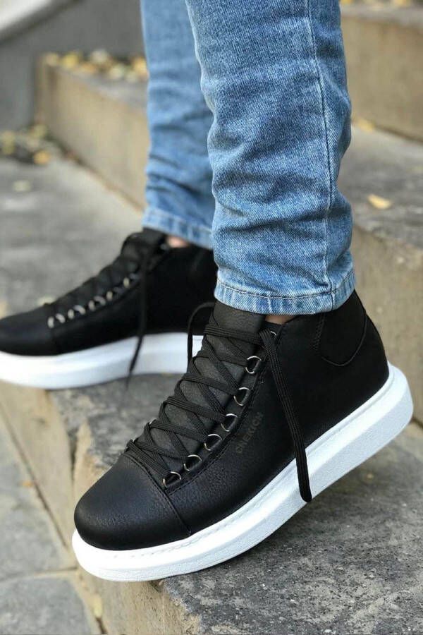Chekich CH258 BT Schoenen Heren-Hoge Sneakers-Comfortabele sneakers-Wandelschoenen-Zwart
