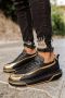 Chekich Heren Sneaker goud zwart schoenen CH041 - Thumbnail 1
