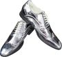 CHIAMAX Heren glinster schoen- disco schoen party shoe shine schoe De Toppers feest bruiloft kerstmis carnaval – glitter and glamour –zilver – - Thumbnail 1
