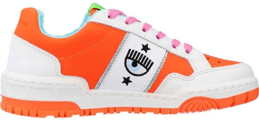 Chiara Ferragni womens leather sneakers Cf 1 Collection Oranje Dames