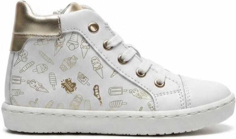 Chica Chico hoge sneakers meisjes 1 A1 Anilana white P.ice cream gold Luxe Look