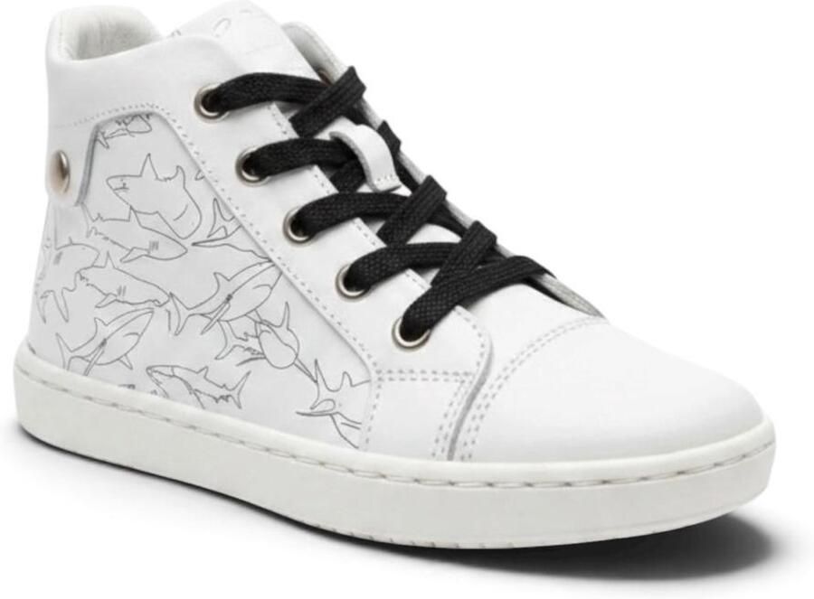 Chica Chico leren sneaker jongens Chico 1 A Anilina white p.shark black Luxe Look