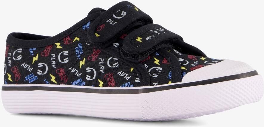 Chicane kinder gymschoenen met game print zwart