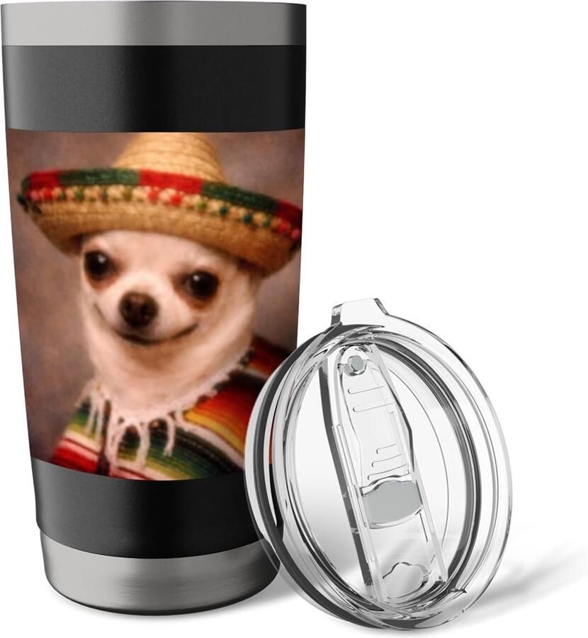 Chihuahua met sombrero grappig meme beker