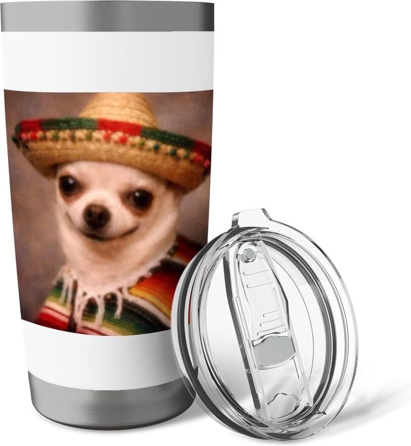 Chihuahua met sombrero grappig meme beker