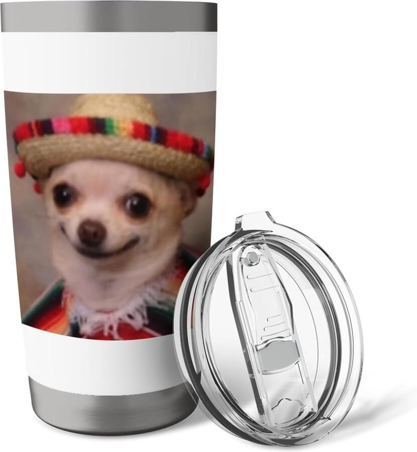 Chihuahua met Sombrero Grappige Thermobeker