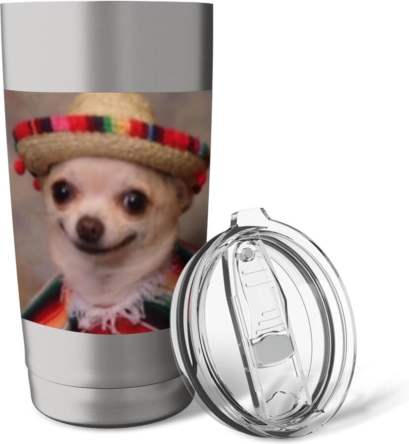 Chihuahua met Sombrero Grappige Thermobeker