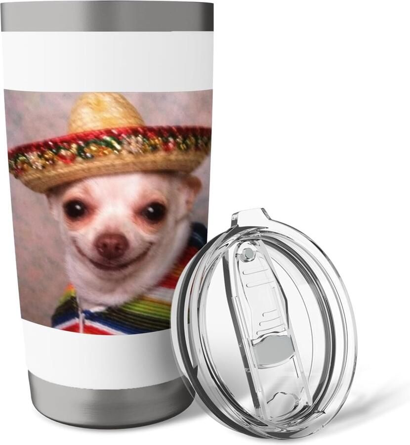 Chihuahua met sombrero lachende hond meme mok
