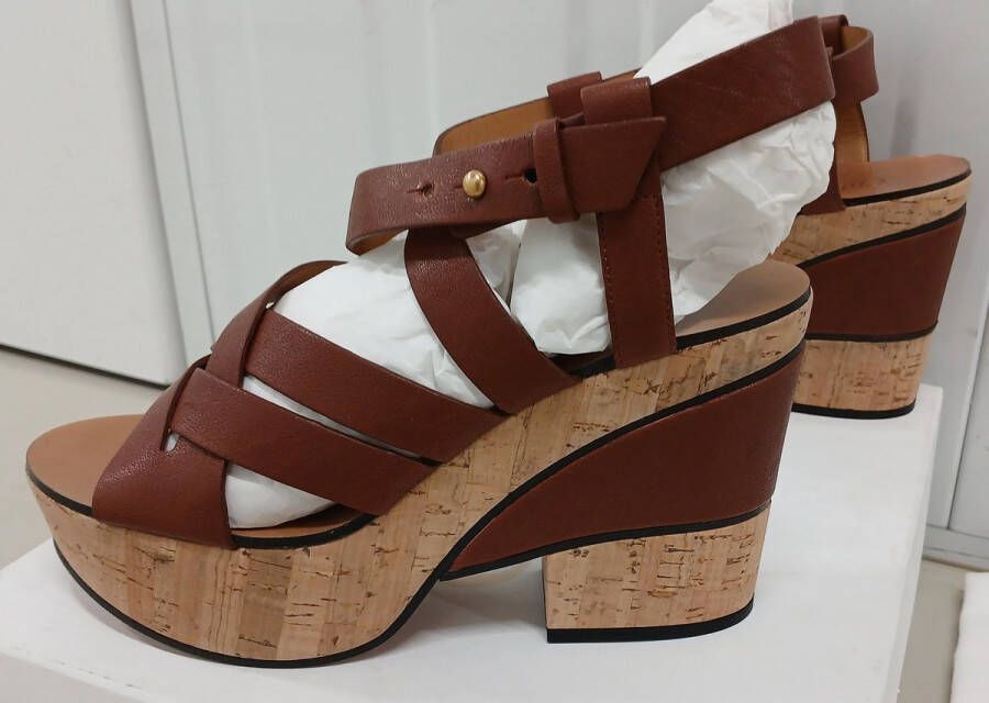 Chloe Chloé Alice Sheep Skin 515 Sandaal Cork Matt