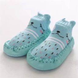 CHPN Baby slofjes Babysokken Groen blauw Anti-slip sokjes Kraamcadeau Schattige baby sokjes Met print