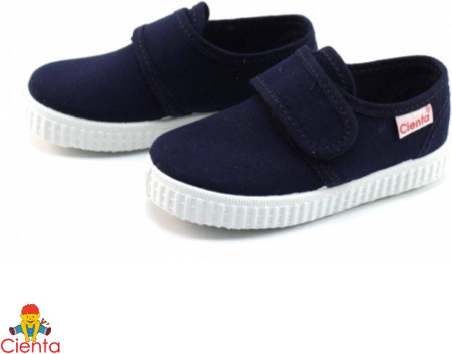 Cienta canvas klittenbandschoen navy