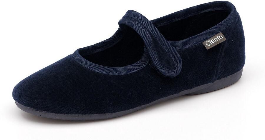 Cienta Fluwelen ballerina's met bandje voor baby meisje