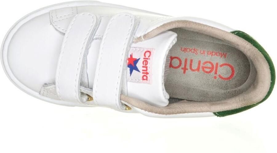 Cienta Wit Leder Velcro