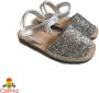 Cienta kinderschoen sandaal glitter zilver - Thumbnail 1