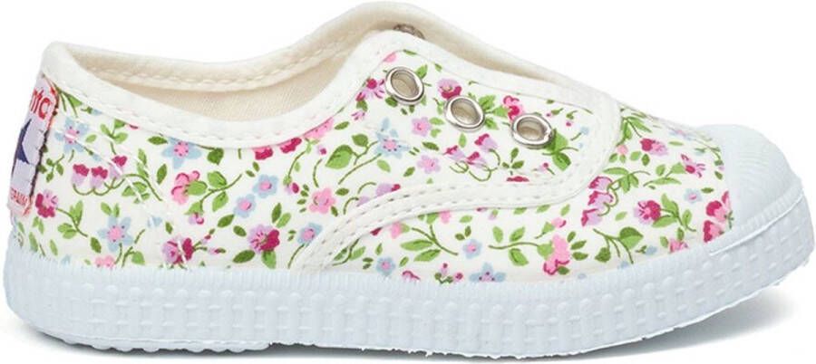 Cienta Meisjes Sneaker Gebloemd WIT