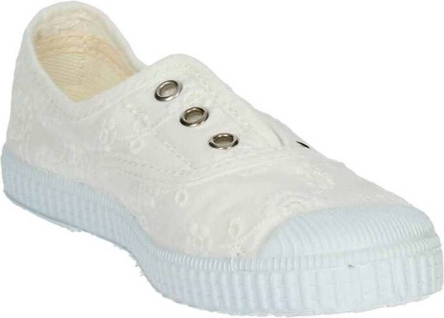 Cienta Meisjes Sneaker Wit Gebloemd WIT