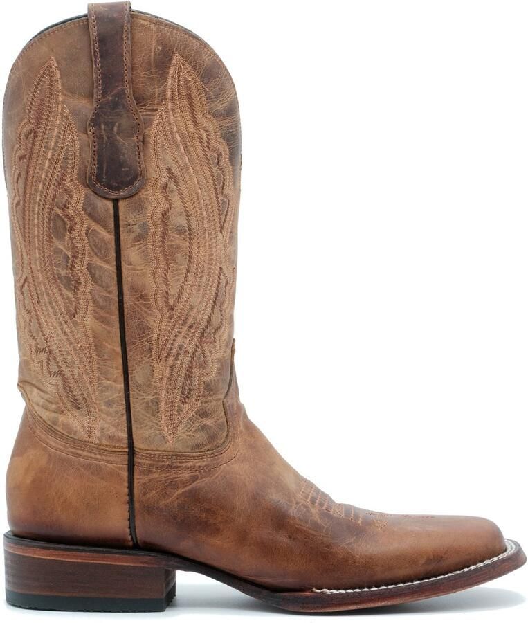 Circle G by Corral Circle G heren cowboylaarzen in bruin leer met bruine stiksels