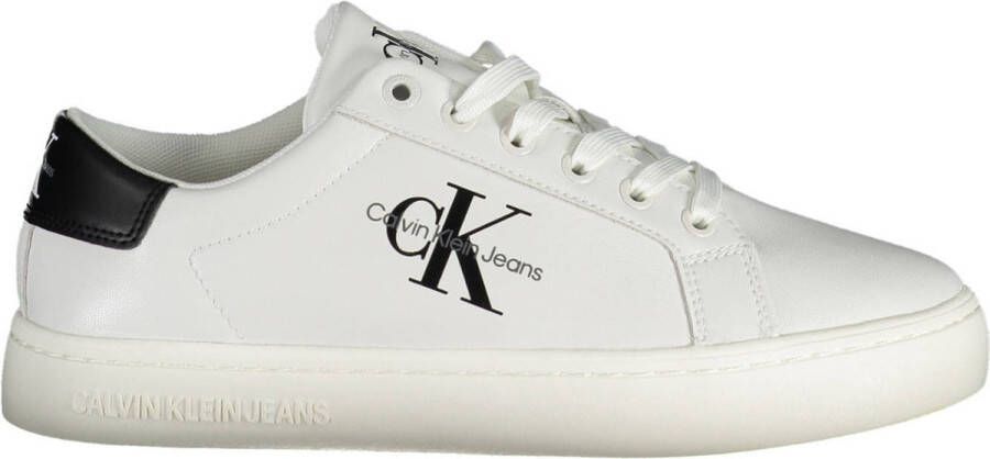 Calvin Klein Jeans Ck Jeans Klassieke Cupsole Kanten Sneakers Streetwear Vrouwen