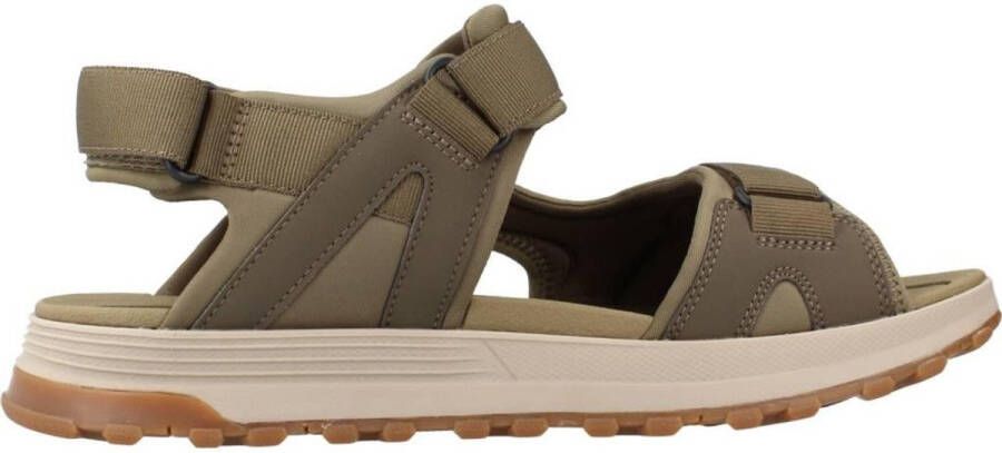 Clarks Stijlvolle platte sandalen voor mannen Green Heren