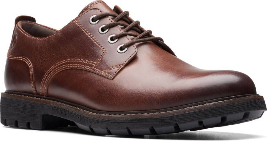 Clarks Bruine Leren Veterschoenen voor Heren Brown Heren