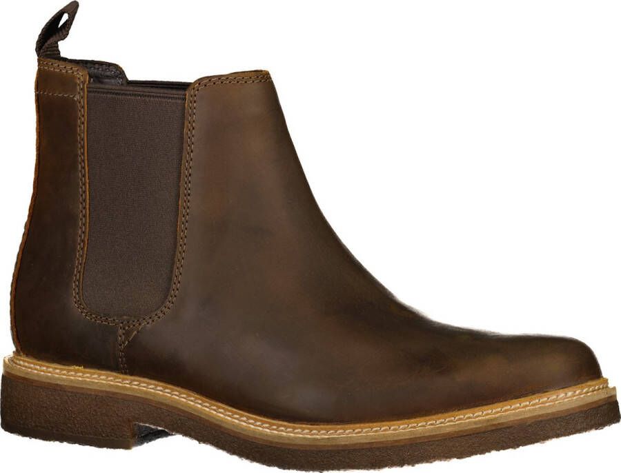 Clarks Bruine leren Chelsea boot voor heren Brown Heren