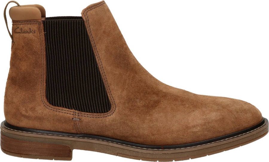 Clarks Clarkdale Hall heren chelseaboot Cognac