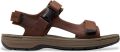 Clarks Bruine Saltway Edge Leren Sandalen - Bruin