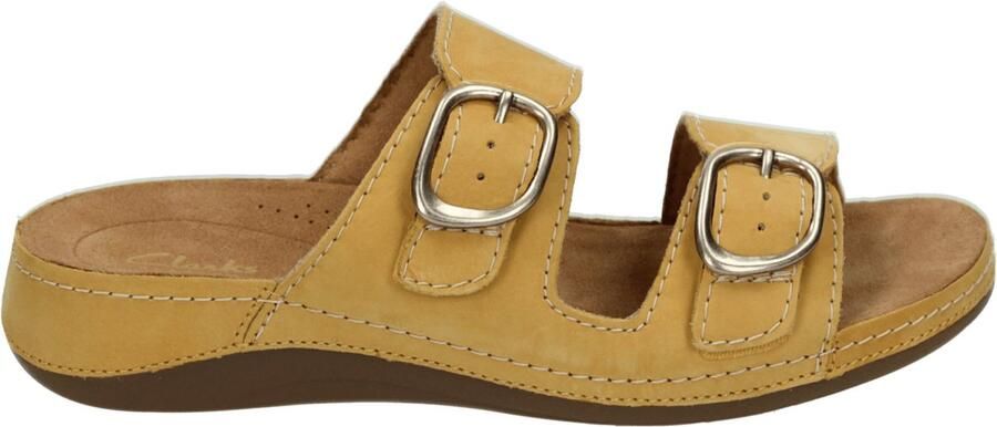 Clarks CECILY STEP Dames slippers Geel