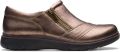 Clarks Bronzen Dames Loafer met Rits Brown - Bruin