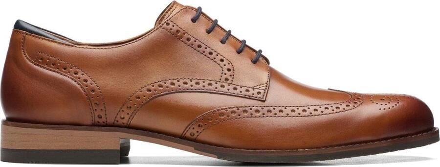 Clarks Bruine Veterschoen met Wingtip voor Mannen