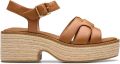 Clarks Sandalen met sleehak Coledale Strap - Bruin