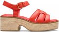 Clarks Sandalen met sleehak Coledale Strap - Rood