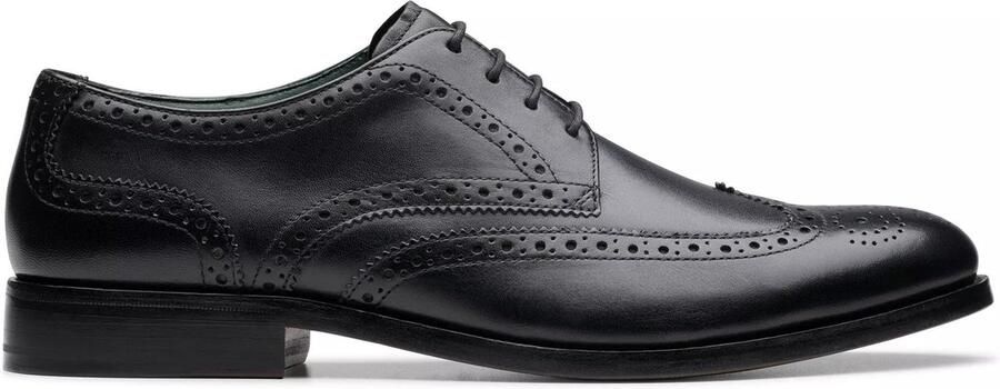 Clarks CraftJames Tip heren veterschoen Zwart