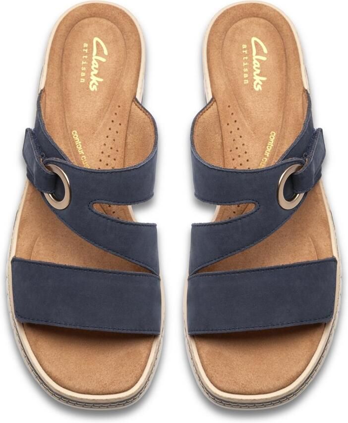 Clarks Dames slipper met hak Kidiki Cove 26186699 Blauw